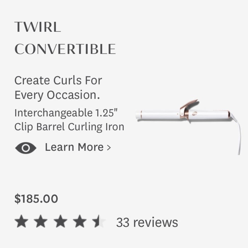 T3 1.25 inch curling iron